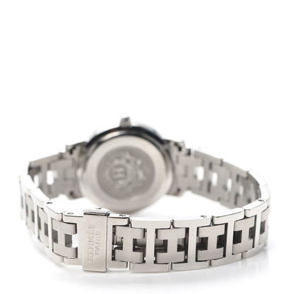 Hermes Stainless Steel 24mm Clipper Quartz Watch Black 3 of 5