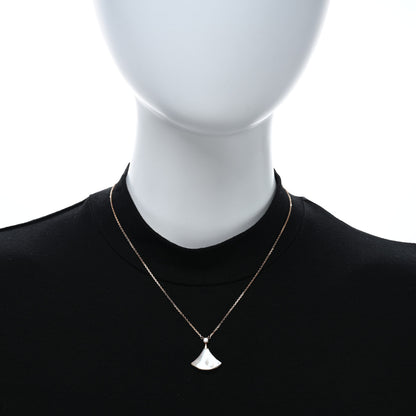 Bulgari 18K Rose Gold Diamond Mother of Pearl Divas' Dream Pendant Necklace 2 of 5