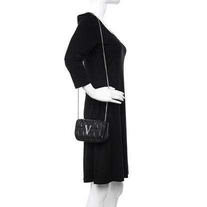 Versace Nappa Quilted Virtus Evening Bag Black 2 of 9