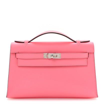Hermes Swift Kelly Pochette Clutch Rose Azalee 1 of 8
