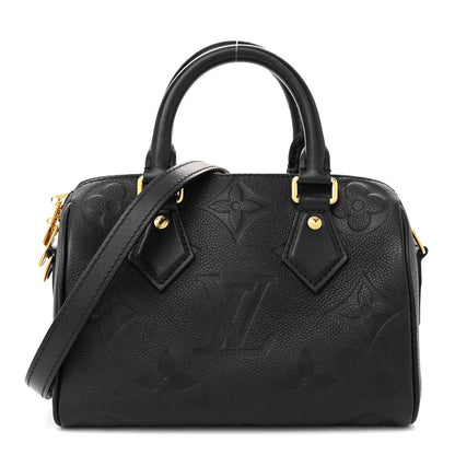 Louis Vuitton Empreinte Monogram Giant Speedy Bandouliere 20 Black 1 of 11