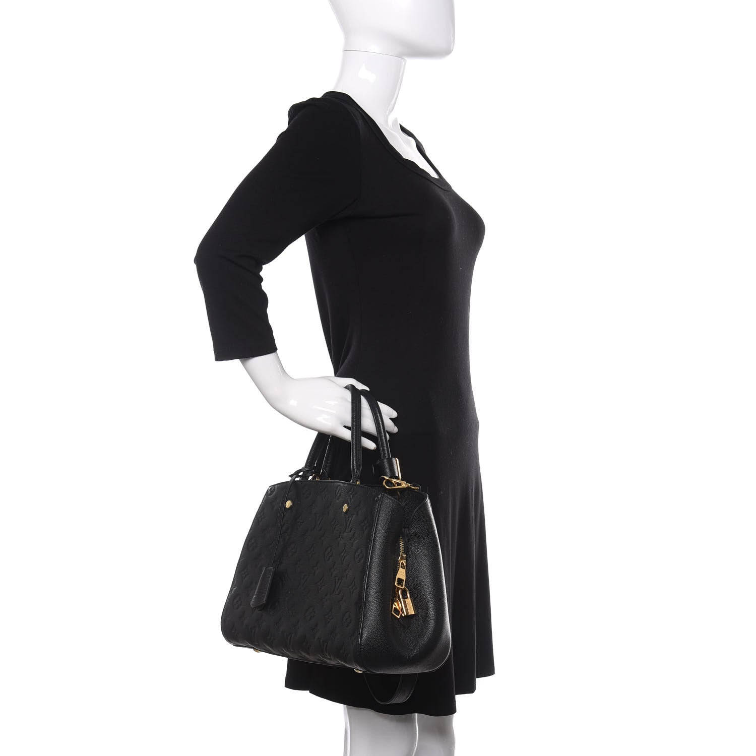 Louis Vuitton Empreinte Montaigne MM Black 3 of 16