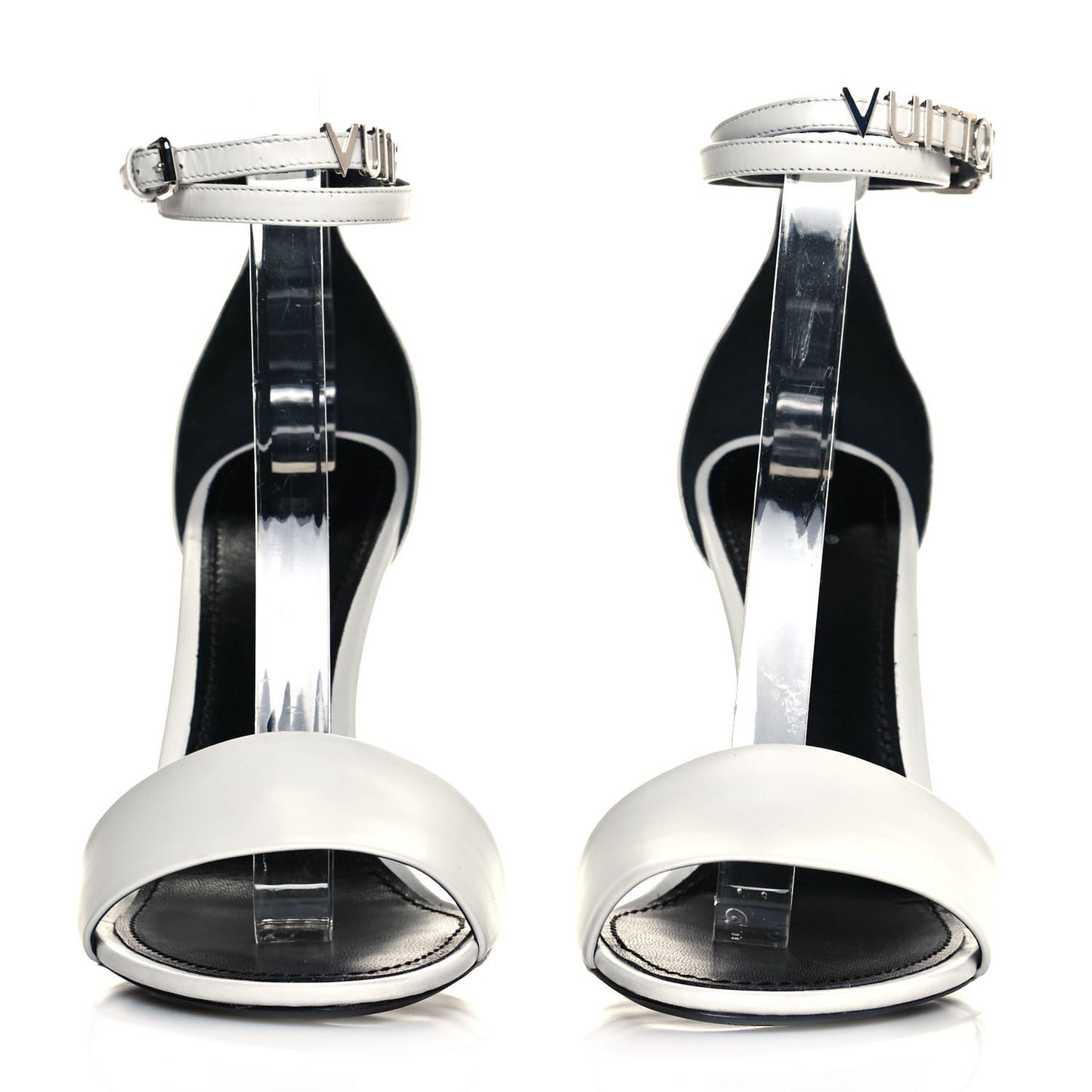 Calfskin Call Back Sandals 40 White