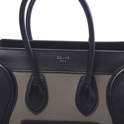 Celine Drummed Calfskin Suede Tri-color Micro Luggage Amber 10 of 17