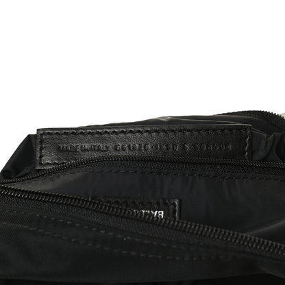 Balenciaga Recycled Sport Nylon Logo Embroidered Wheel Sling Bag Black White 7 of 12