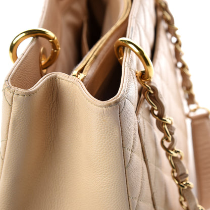 Chanel Caviar Quilted Grand Shopping Tote GST Beige Clair 20 of 27