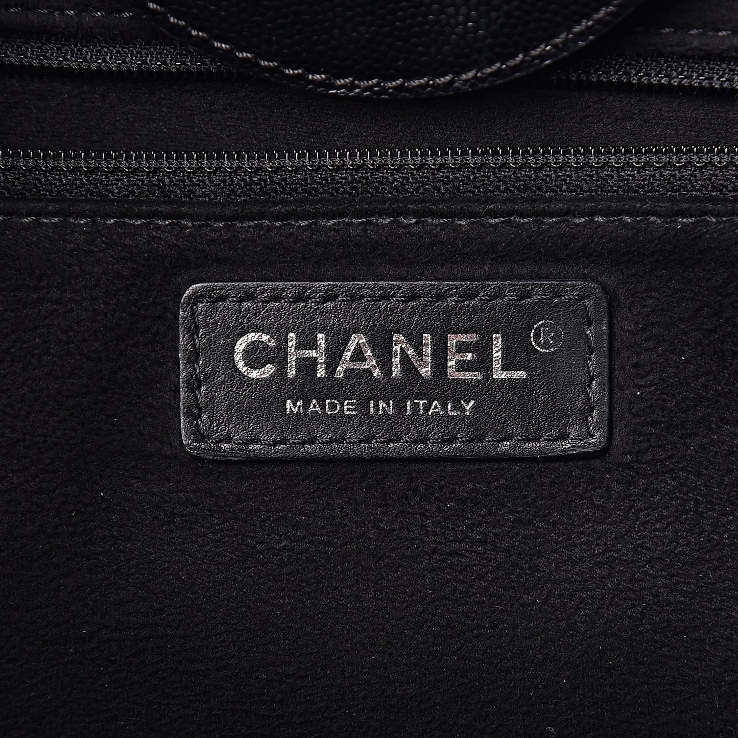 Caviar Medium Studded Deauville Tote Black