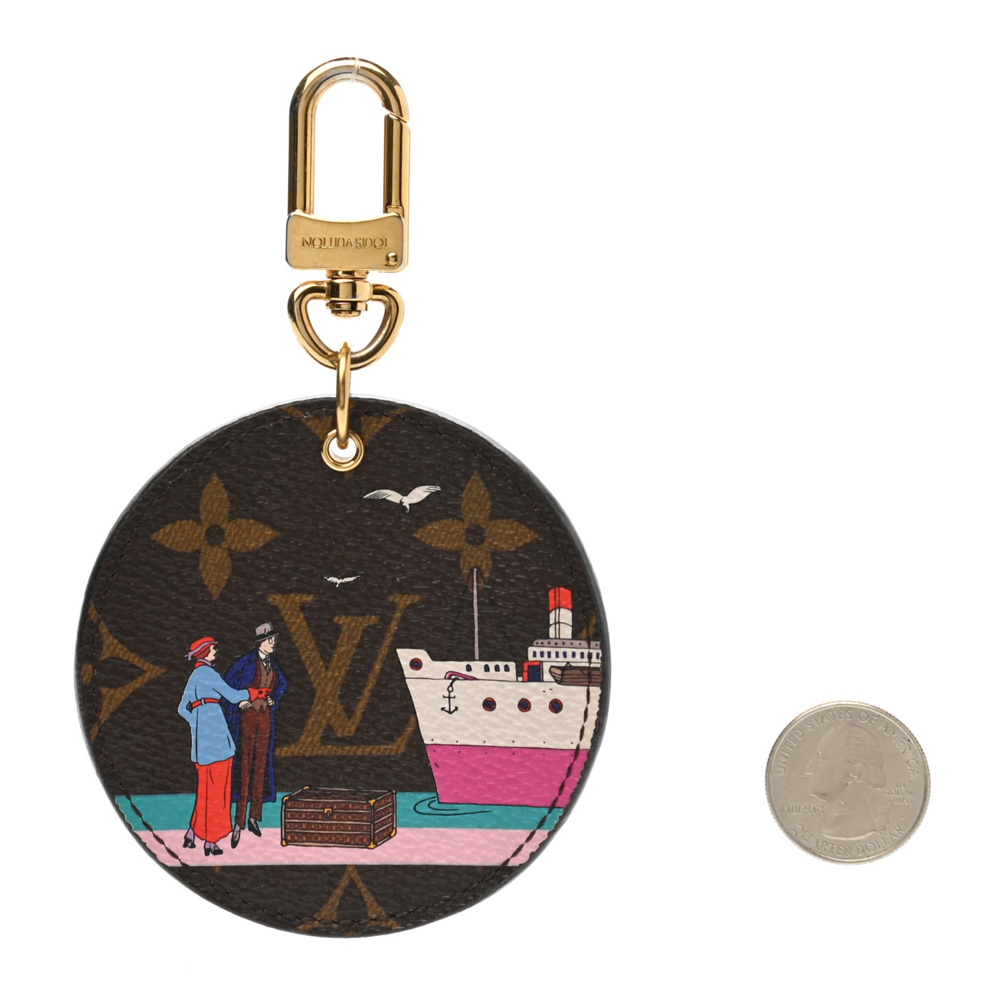 Monogram 2016 Christmas Animation Bag Charm Key Ring