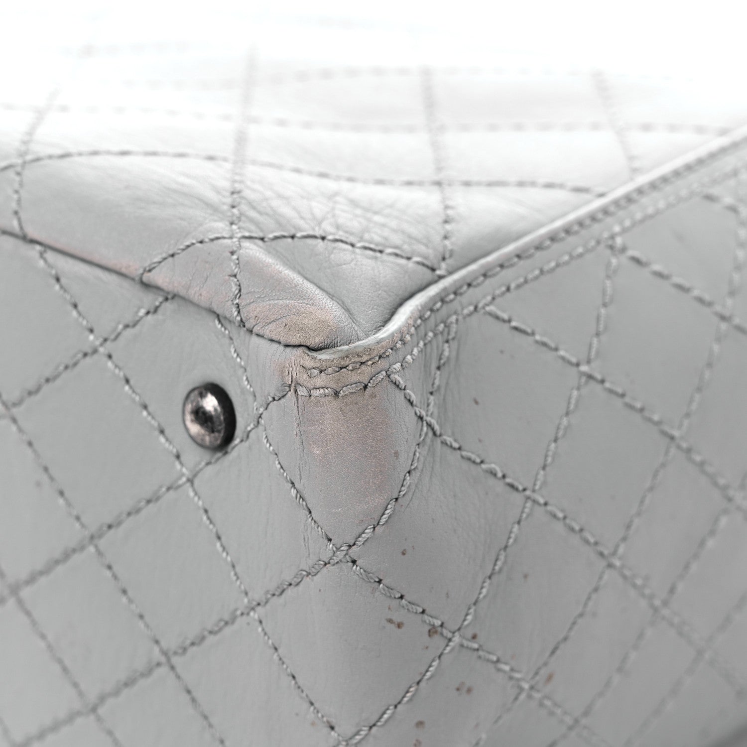 Chanel Grained Calfskin Small CC Pocket Tote Grey 11 of 18