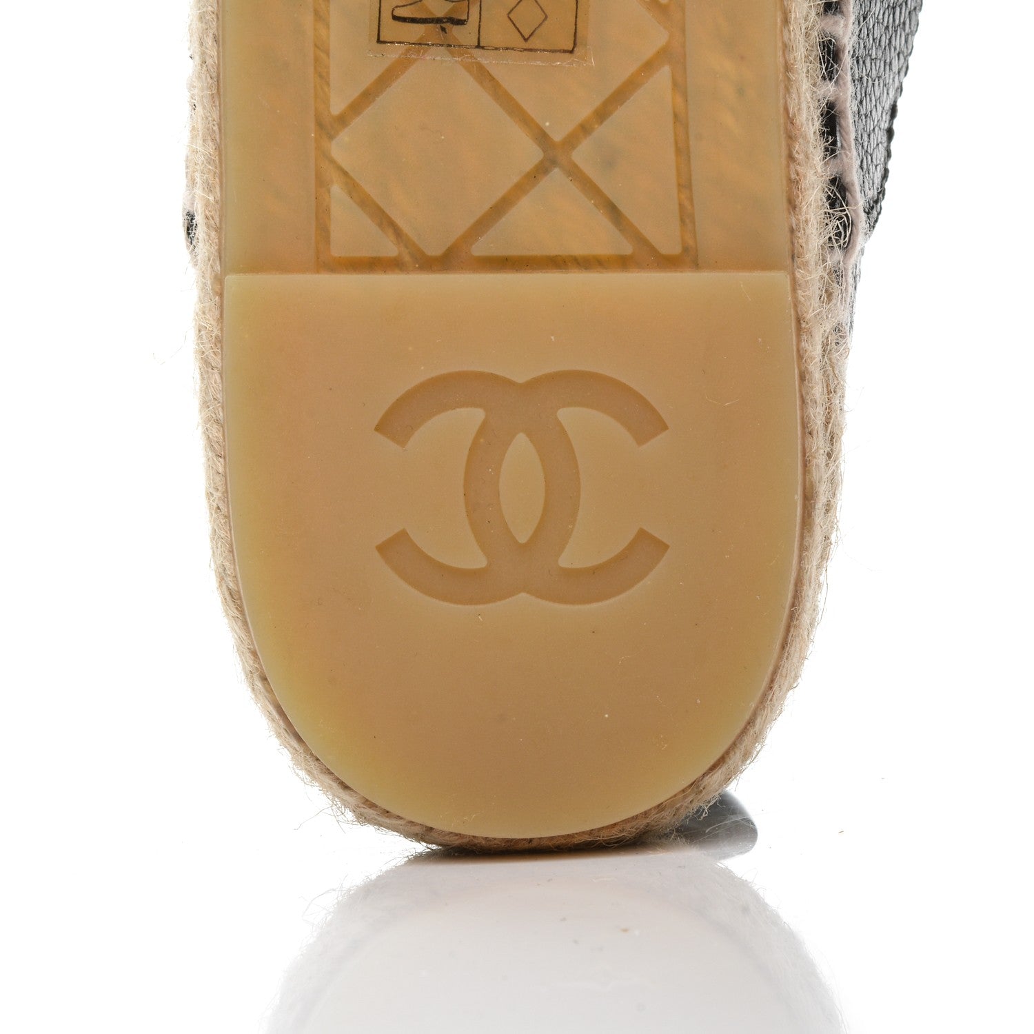 Chanel Grained Calfskin CC Espadrilles 35 Black 7 of 9