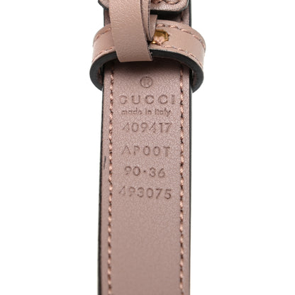 Gucci Calfskin Double G 20mm Belt 90 36 Porcelain Rose 3 of 3