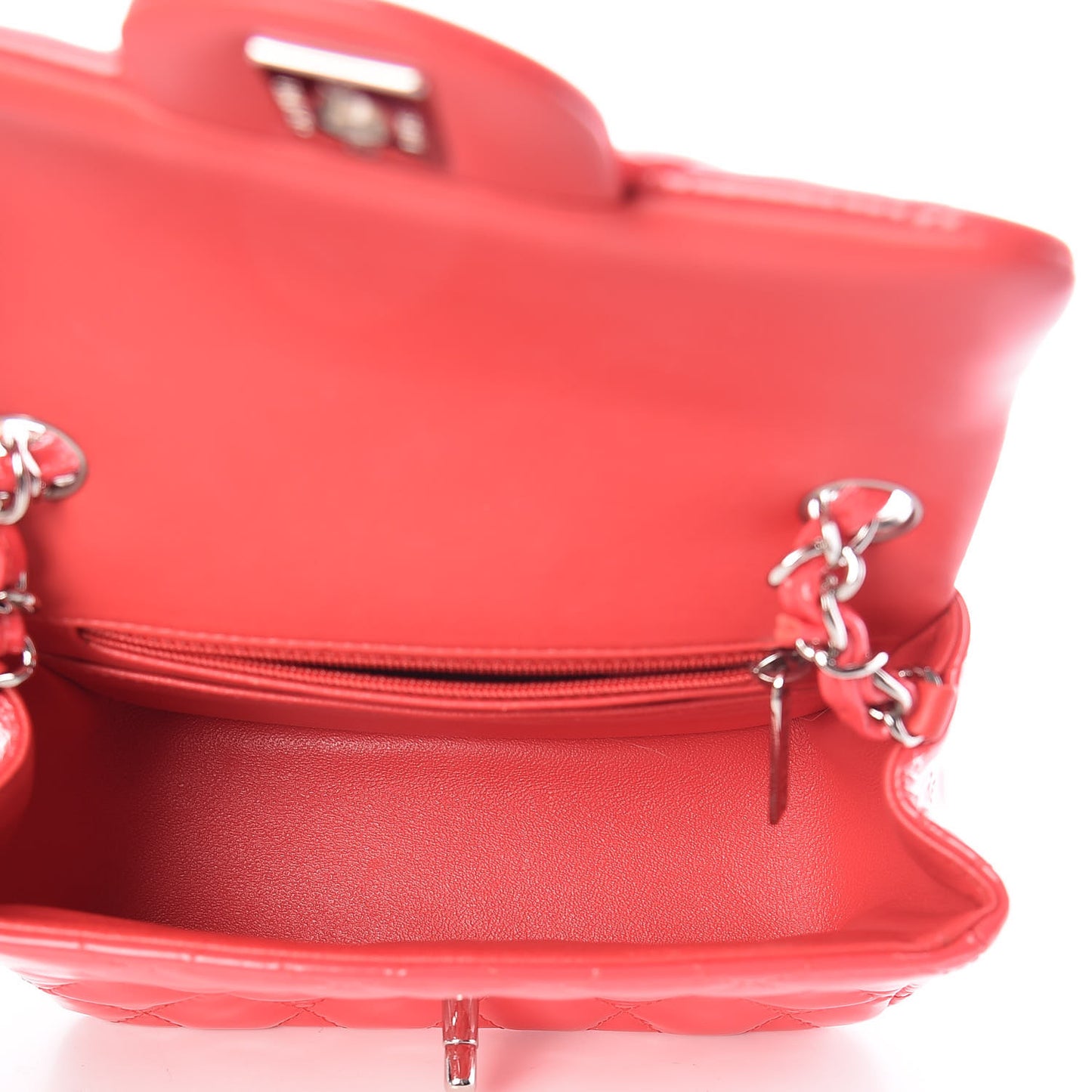 Patent Quilted Mini Square Flap Pink