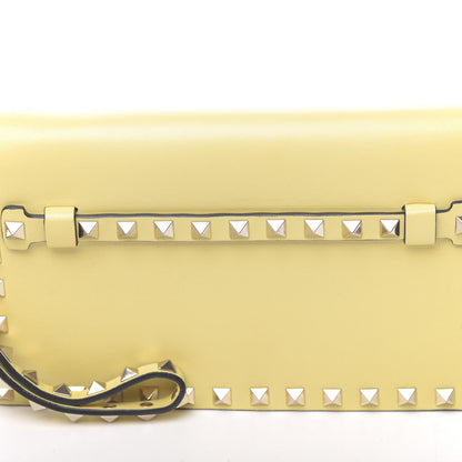 Valentino Garavani Nappa Small Rockstud Wristlet Clutch Light Yellow 12 of 12