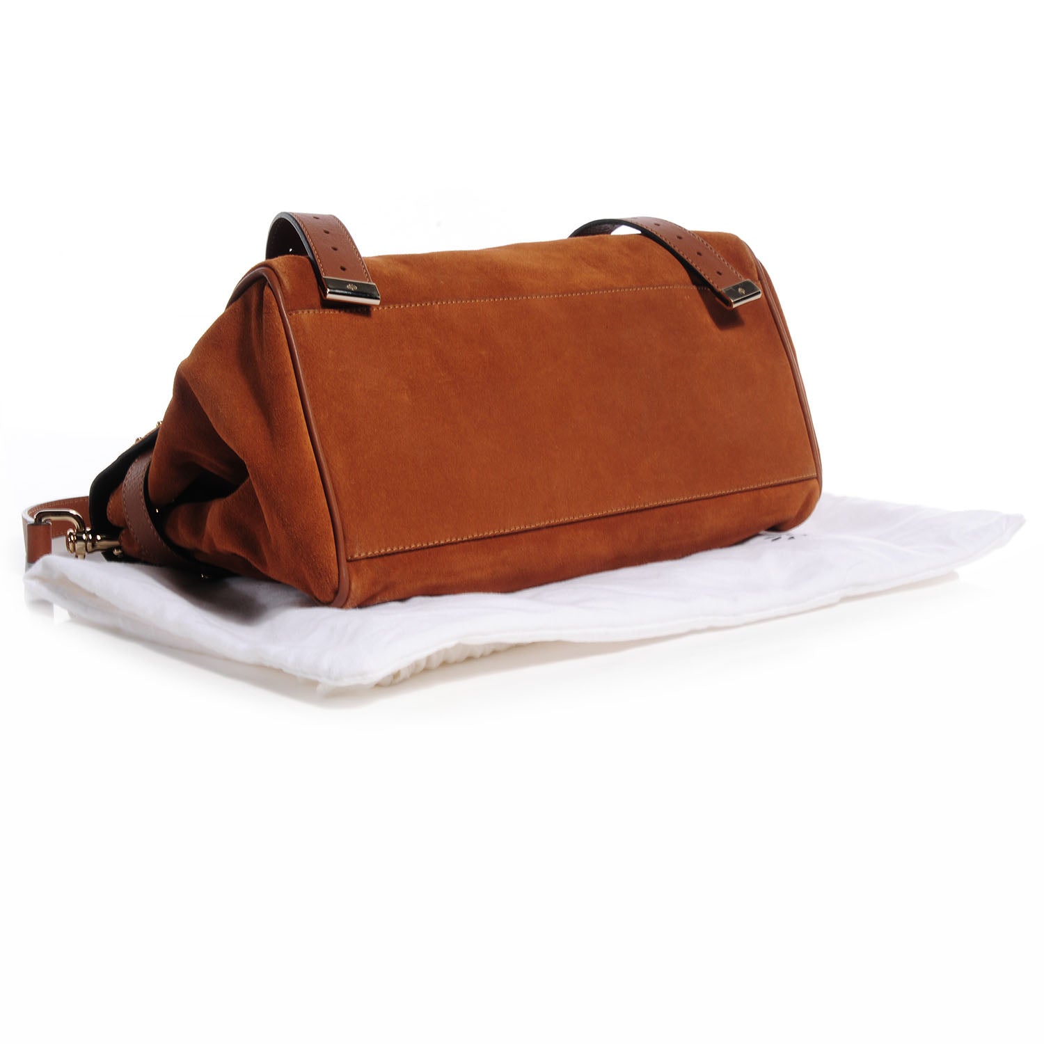 Mulberry Heavy Suede Alexa Tassel Satchel Oak 4 of 13