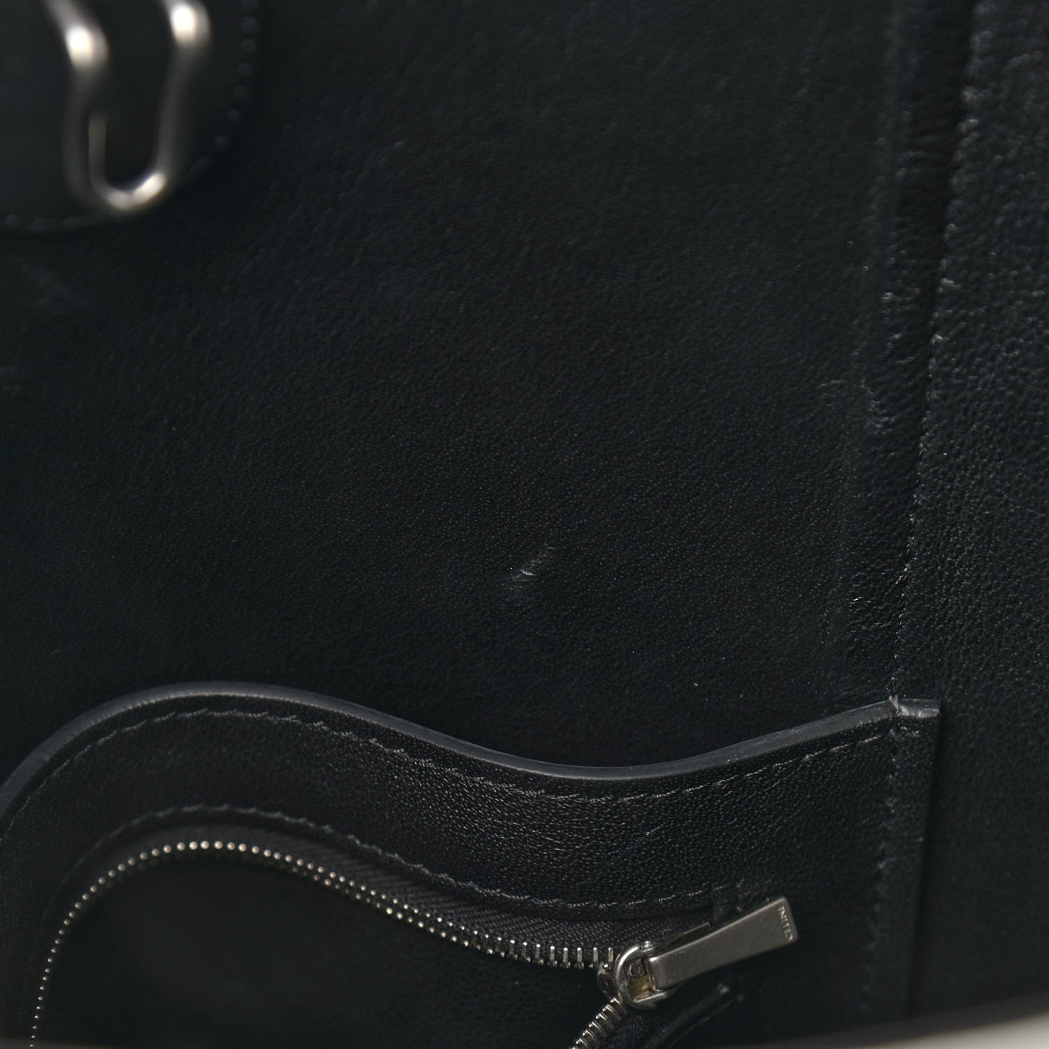 Celine Textured Canvas Small Sangle Bucket Bag Black 10 of 10