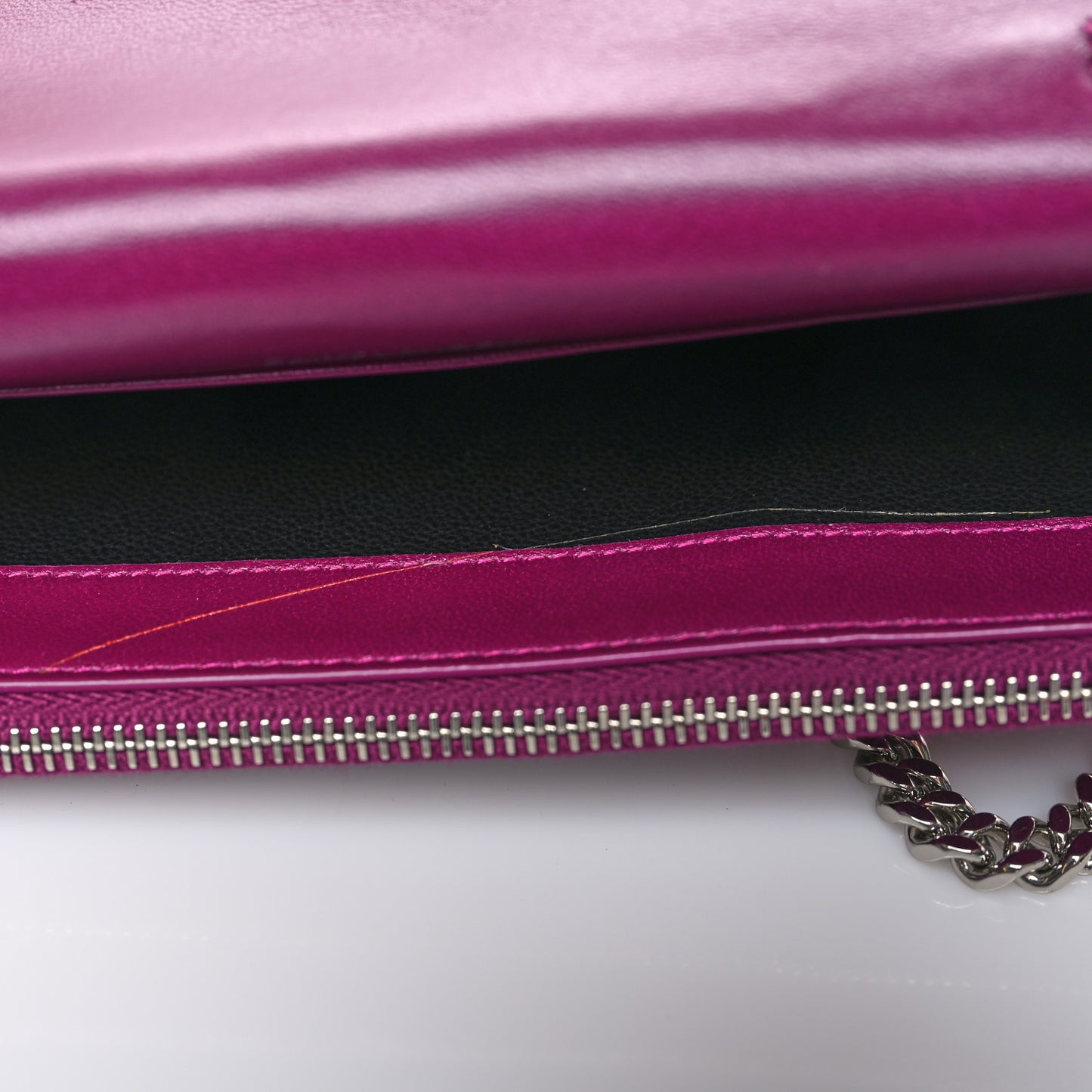 Velvet Crystal Monogram Kate Tassel Shoulder Bag Fuchsia