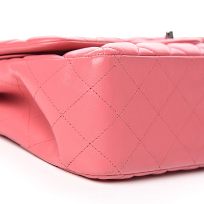 Chanel Lambskin Quilted Jumbo Double Flap Pink 11 of 12