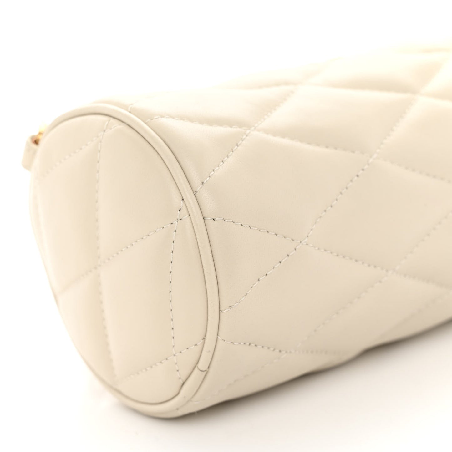 Lambskin Monogram Mini Sade Tube Bag Crema Soft