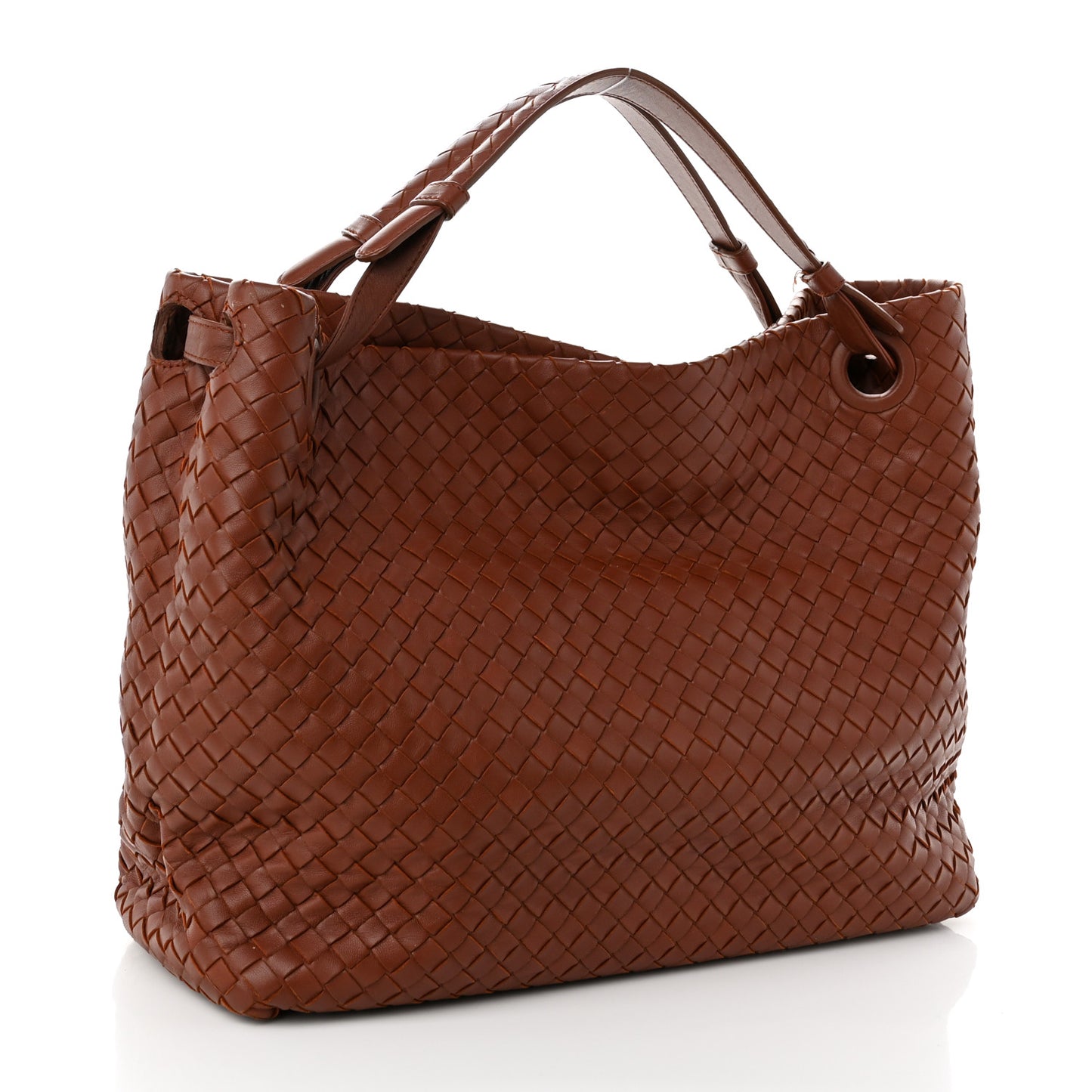 Nappa Intrecciato Medium Garda Bag Rust