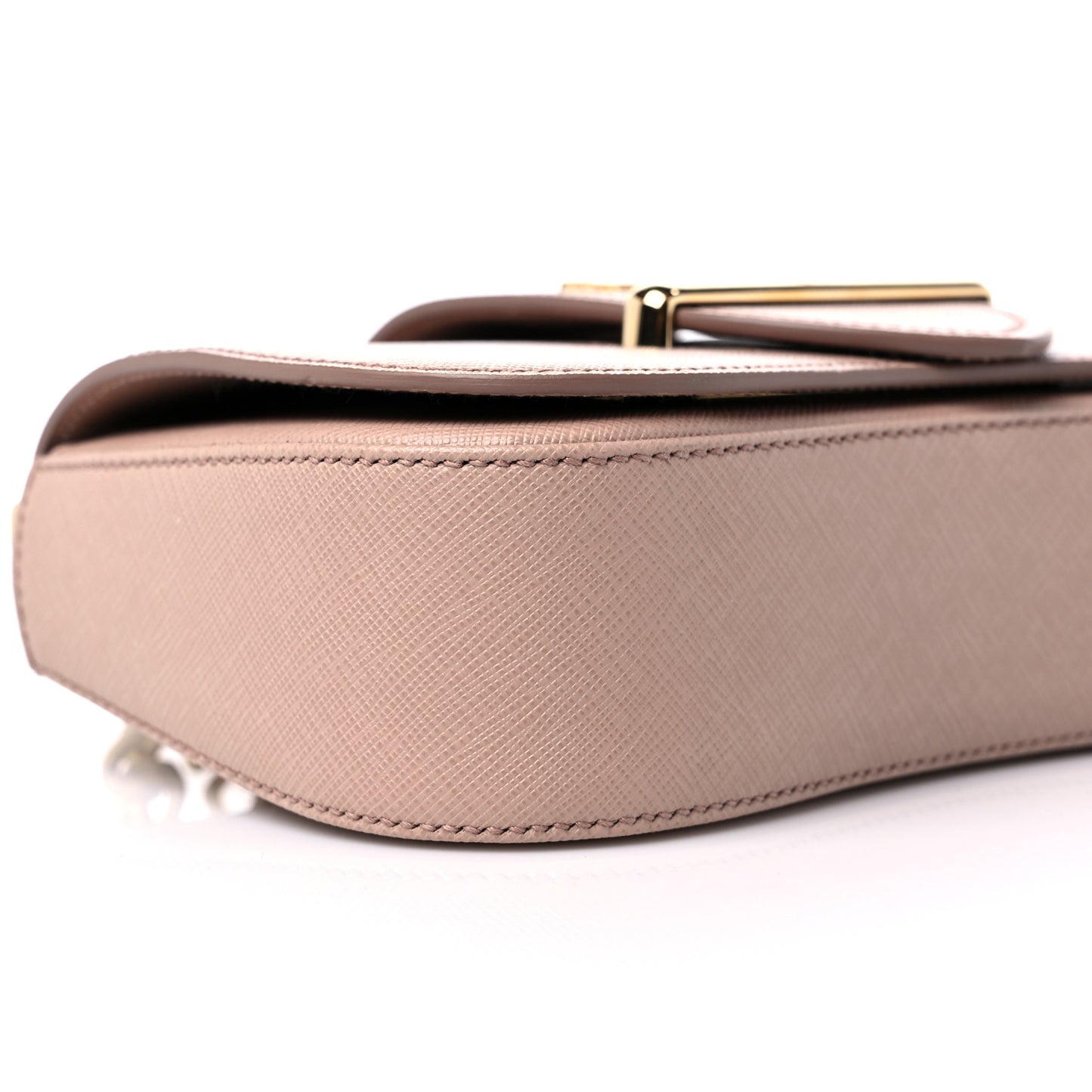 Saffiano Lux Sidonie Small Chain Crossbody Bag Cipria