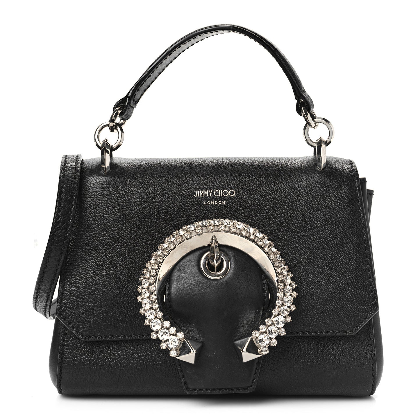 Calfskin Mini Madeline Top Handle Satchel Black
