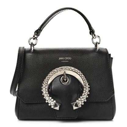 Jimmy Choo Calfskin Mini Madeline Top Handle Satchel Black 1 of 9