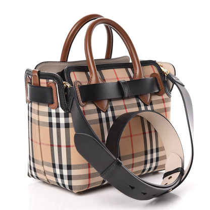 Burberry Calfskin Vintage Check Triple Stud Mini Belt Bag Archive Beige 3 of 12