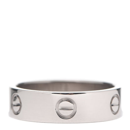 Cartier 18K White Gold 5.5mm LOVE Ring 60 9 3 of 5