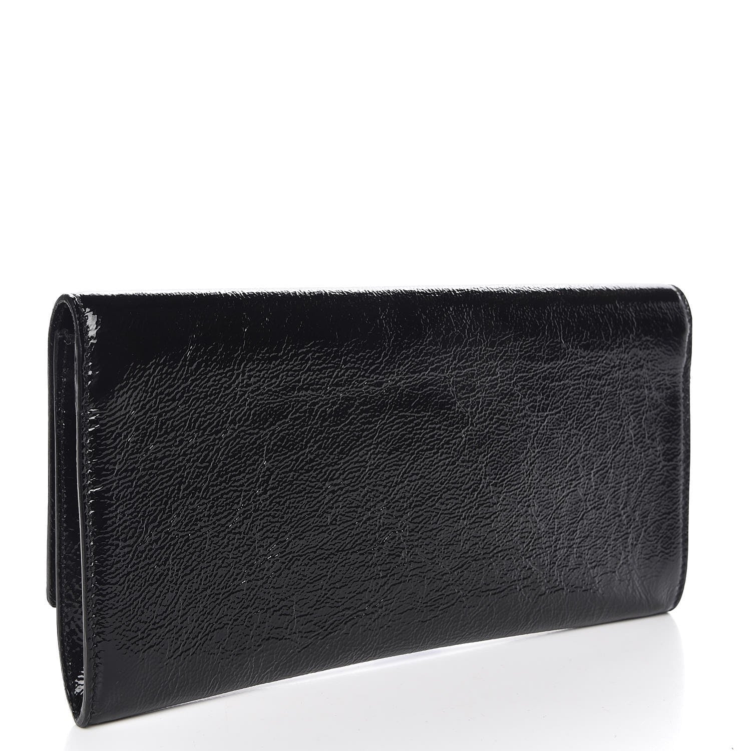 Saint Laurent Textured Patent Monogram Small Belle De Jour Clutch Black 3 of 6