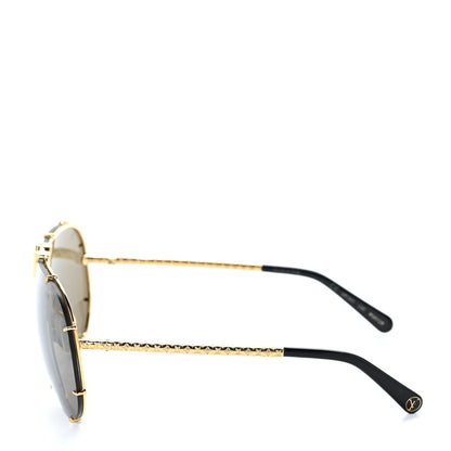 Louis Vuitton Metal LV Drive Sunglasses Z0897W Black Gold 3 of 8