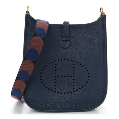 Hermes Taurillon Clemence Flipperball Sangle Evelyne TPM Bleu Saphir Black Bleu Saphir 1 of 13
