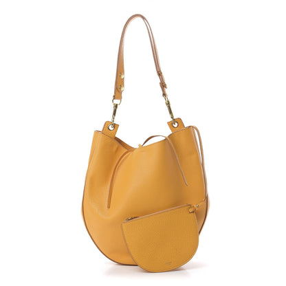 Celine Crisped Calfskin Medium Hobo Bag Saffron 1 of 16
