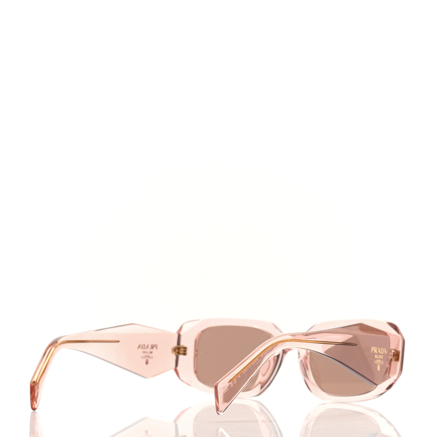 Prada Acetate Symbole Sunglasses SPR 17W Transparent Pink 4 of 8