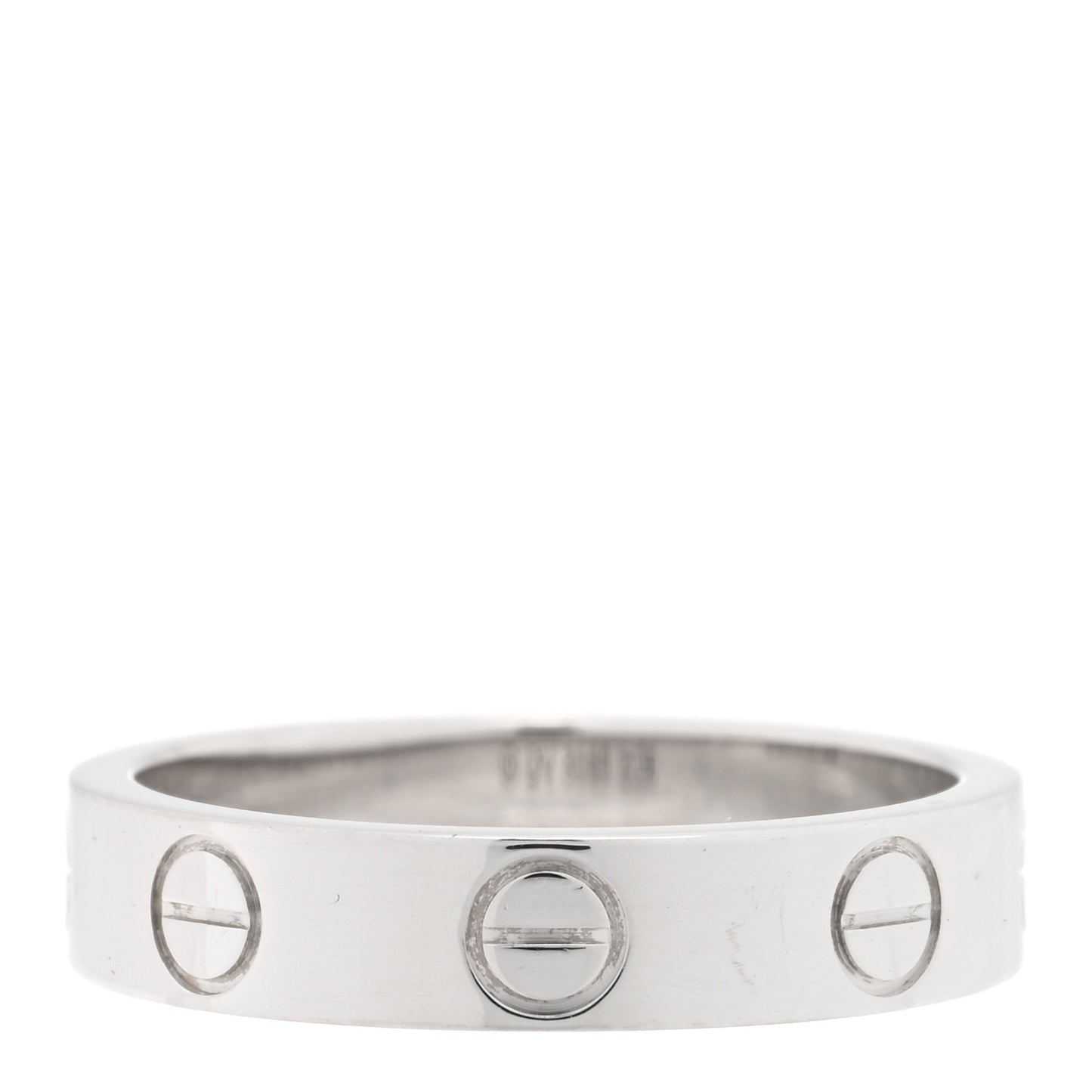 18K White Gold 3.5mm LOVE Wedding Band Ring 47 4