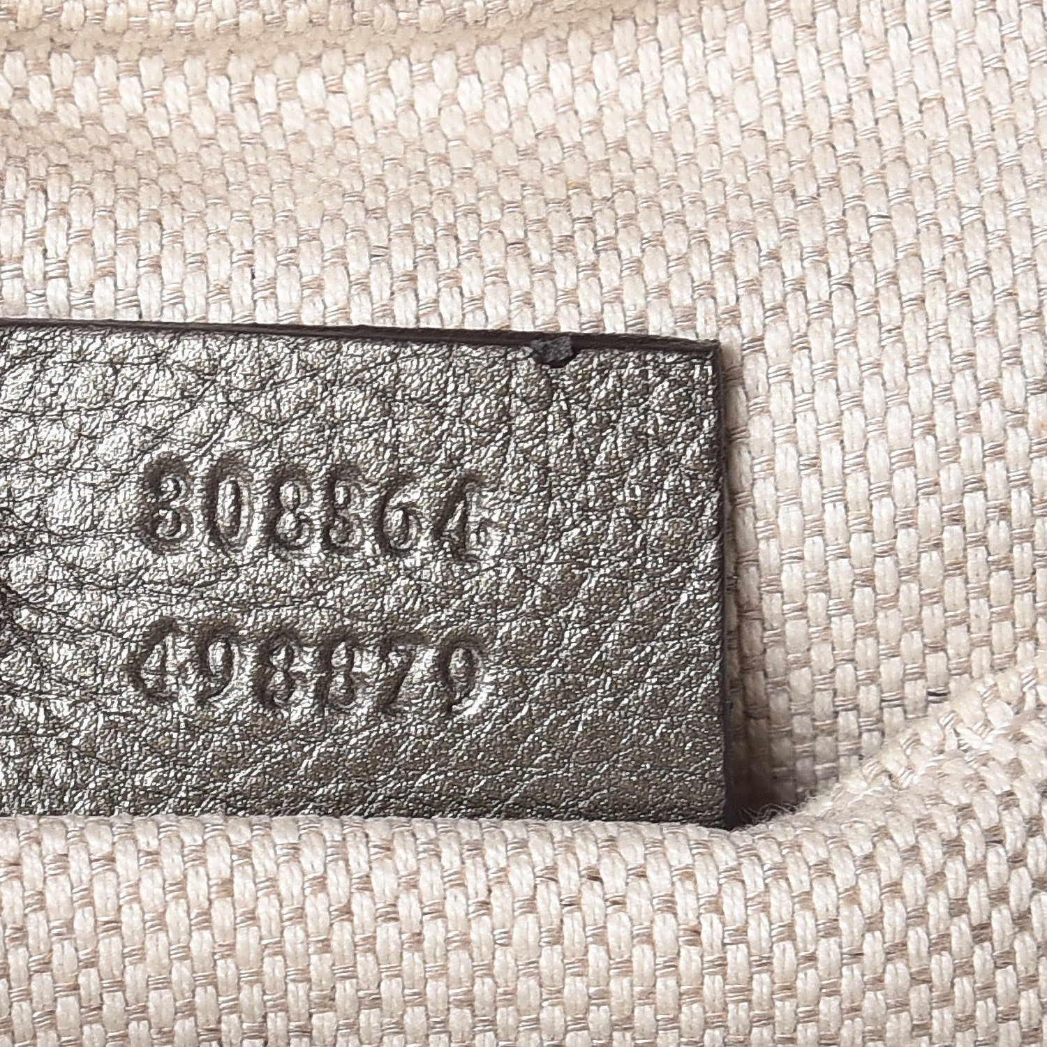 Gucci Metallic Pebbled Calfskin Small Soho Disco Bag Sasso 7 of 7