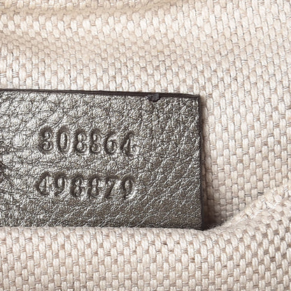 Gucci Metallic Pebbled Calfskin Small Soho Disco Bag Sasso 7 of 7
