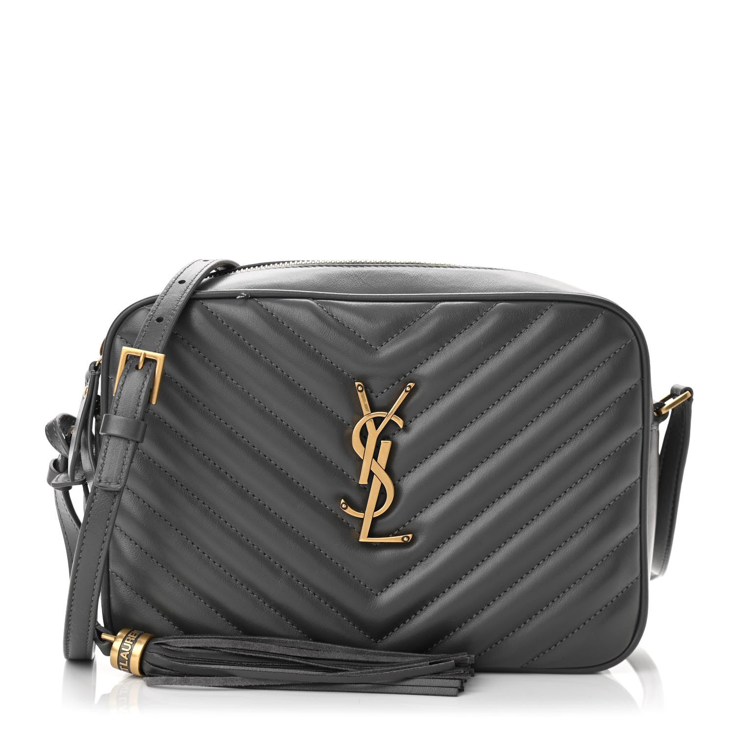 Saint Laurent Calfskin Matelasse Monogram Lou Camera Bag Dark Smog 1 of 11
