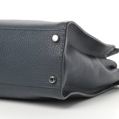 Fendi Cuoio Romano Selleria Bi-Color Large Mens Peekaboo Iconic Essential Satchel Lavagna Black 11 of 12