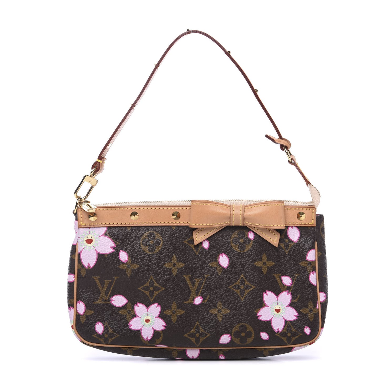 Monogram Cherry Blossom Pochette Accessories Brown