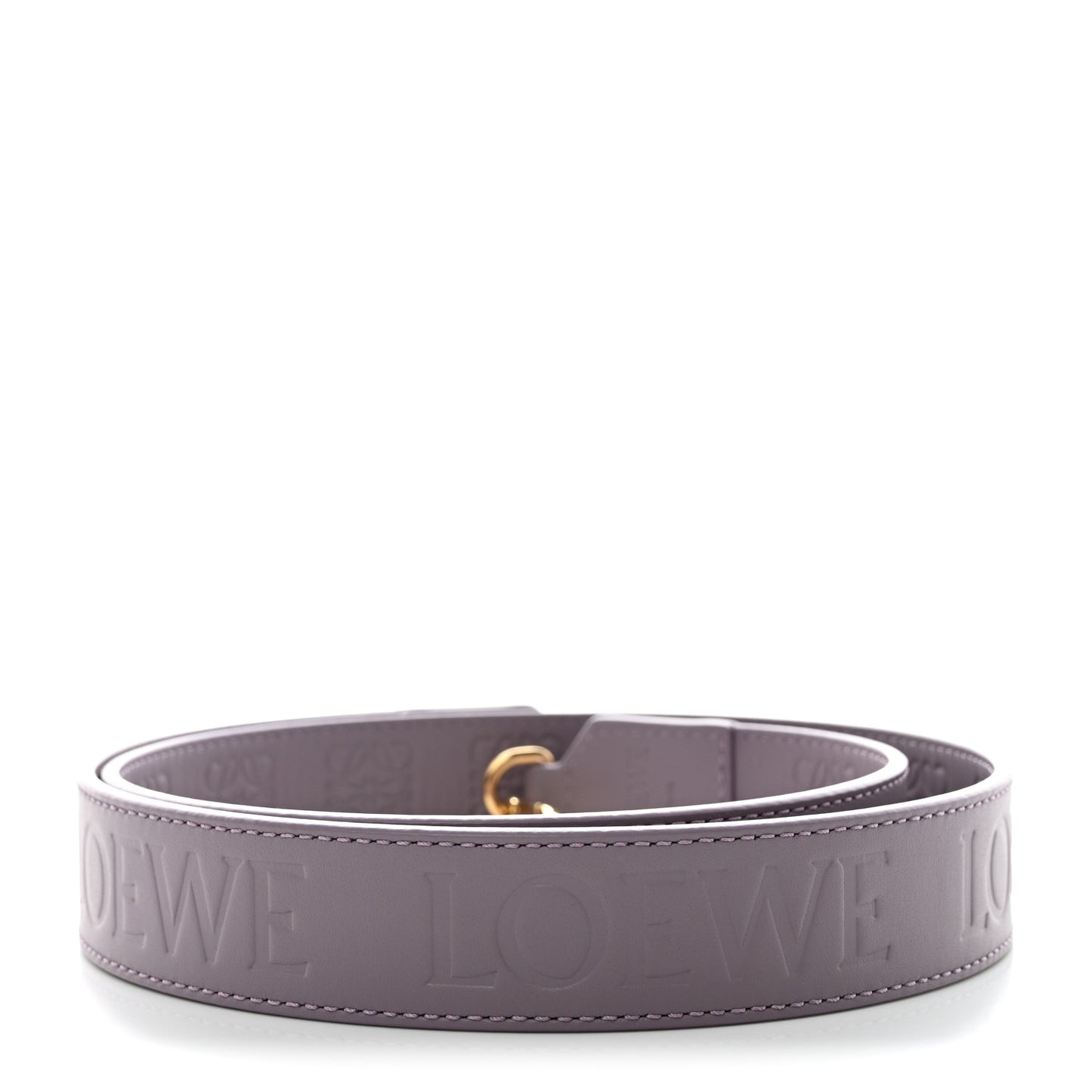Satin Calfskin Embossed Anagram Strap Pale Aubergine Glaze