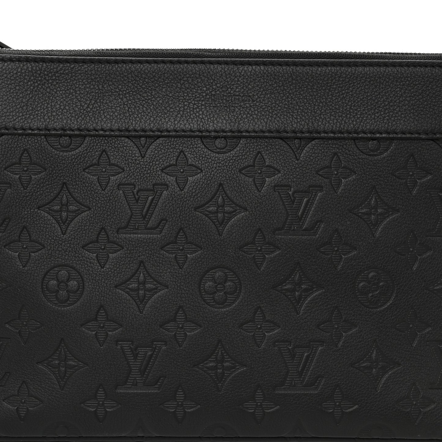 Shadow Calfskin Monogram Pochette Voyage Souple Black