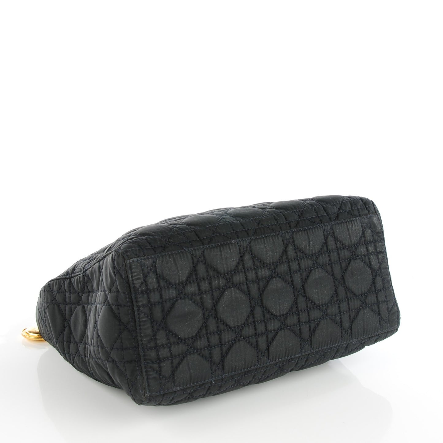 Nylon Cannage Medium Lady Dior Navy Blue