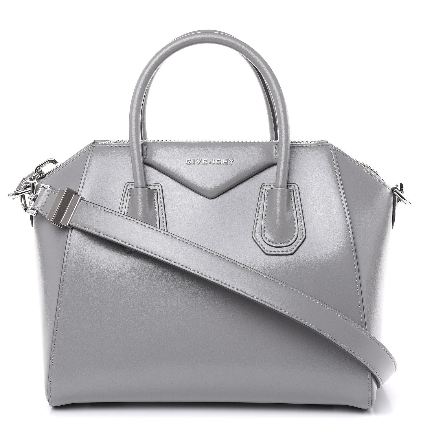 Givenchy Shiny Lord Calfskin Small Antigona Pearl Grey 1 of 17