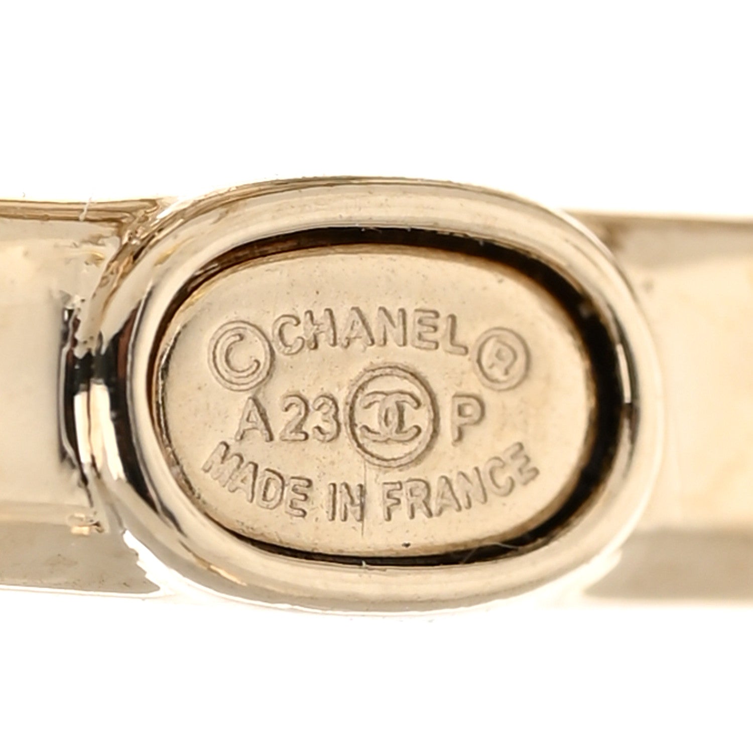 Chanel Metal Crystal Square CC Earrings Gold 4 of 5