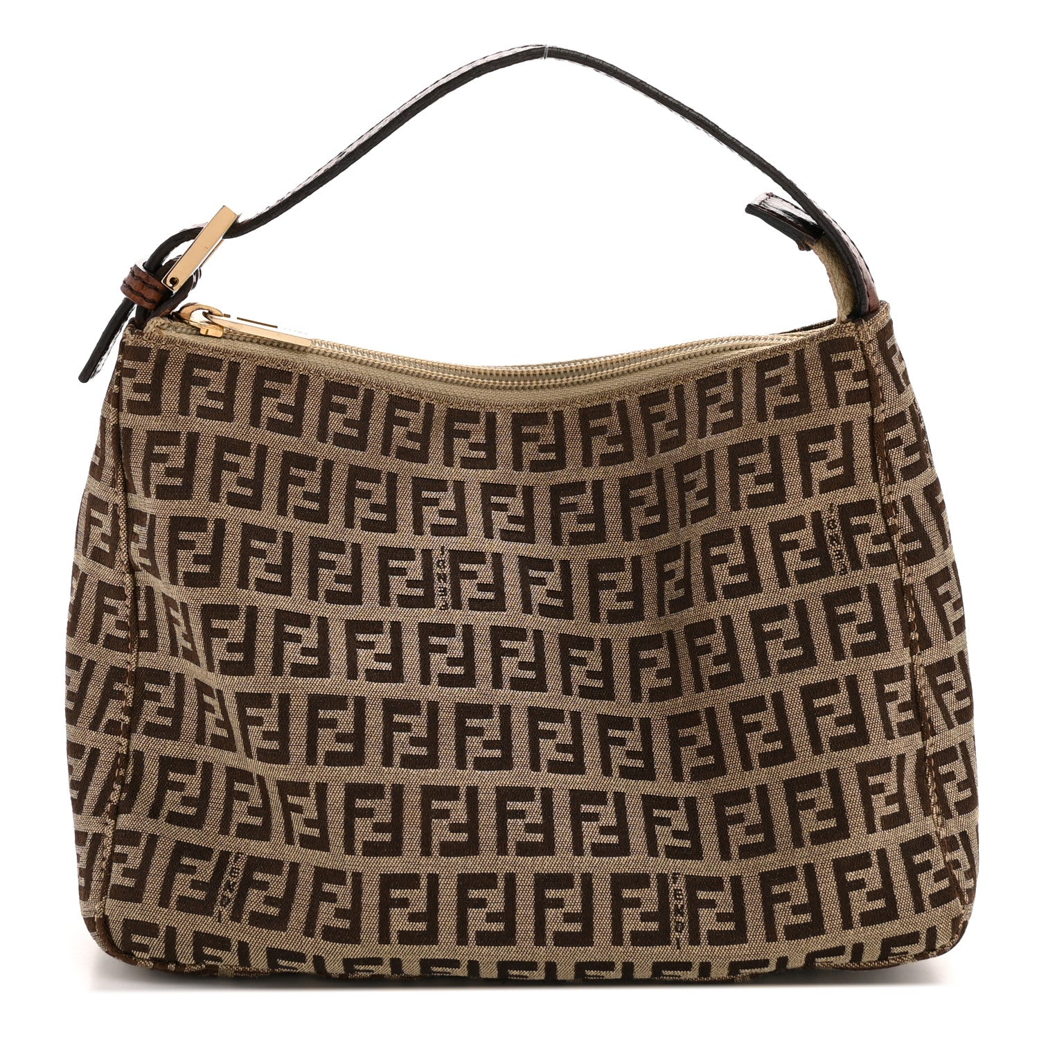 Fendi Zucchino Small Pochette Tobacco 1 of 13