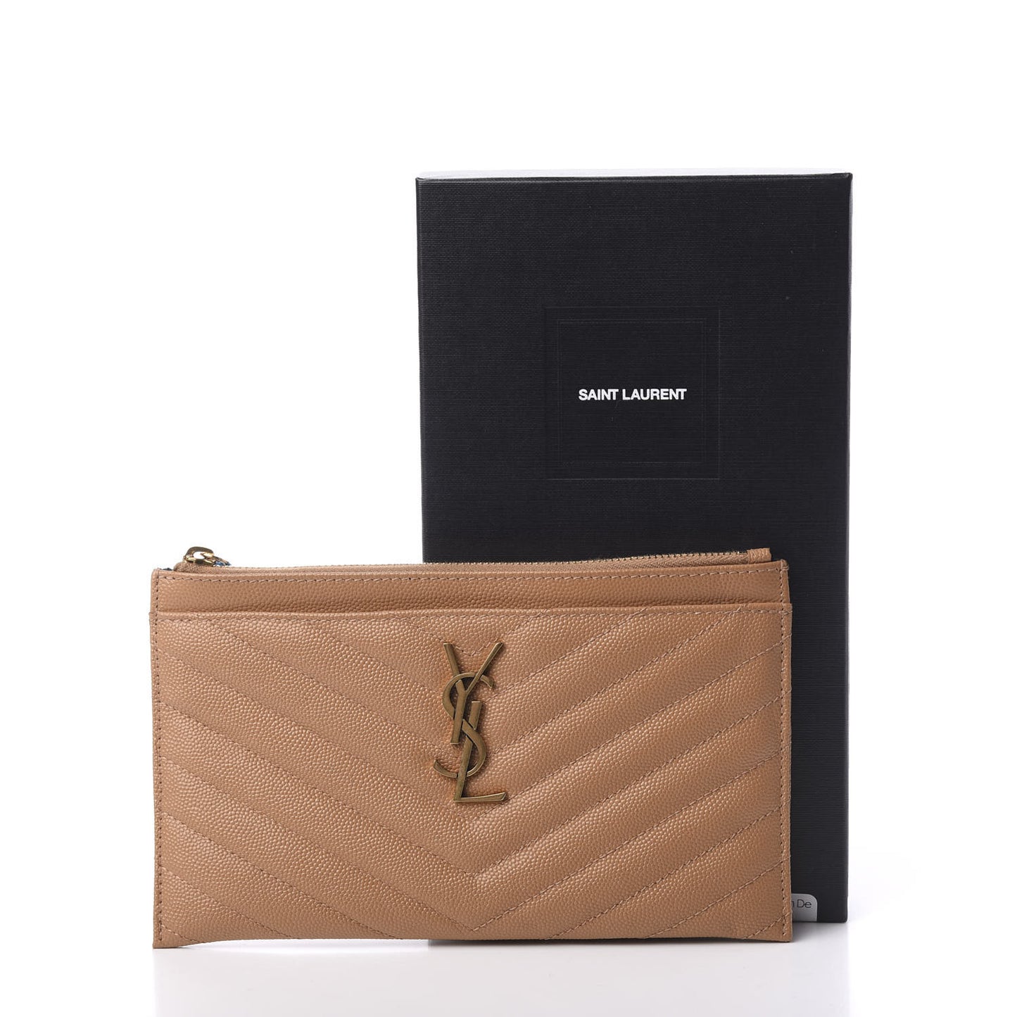 Grain De Poudre Chevron Monogram Bill Pouch Cork