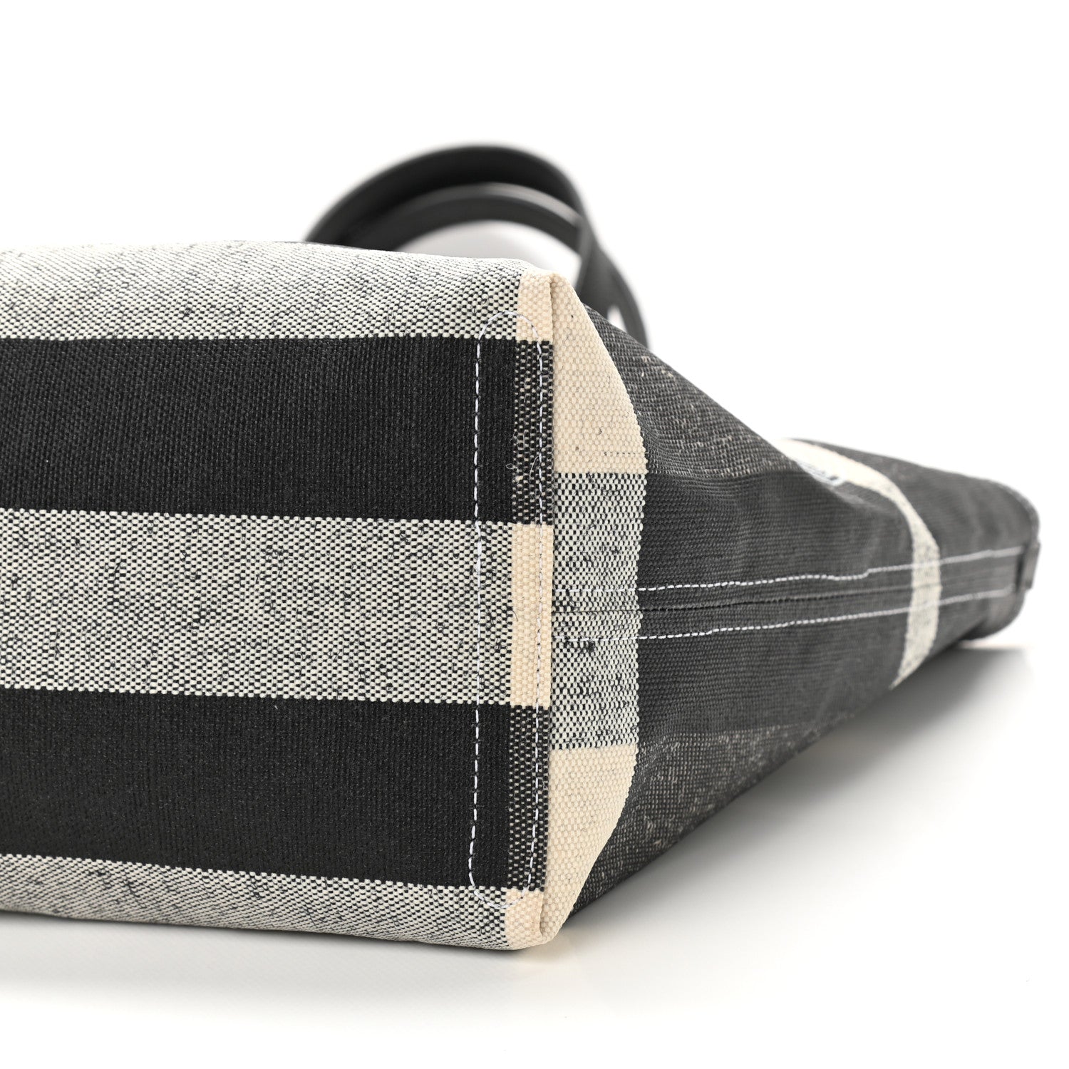 Burberry Coated Canvas Mega Check Medium Doodle Tote Black White 10 of 10
