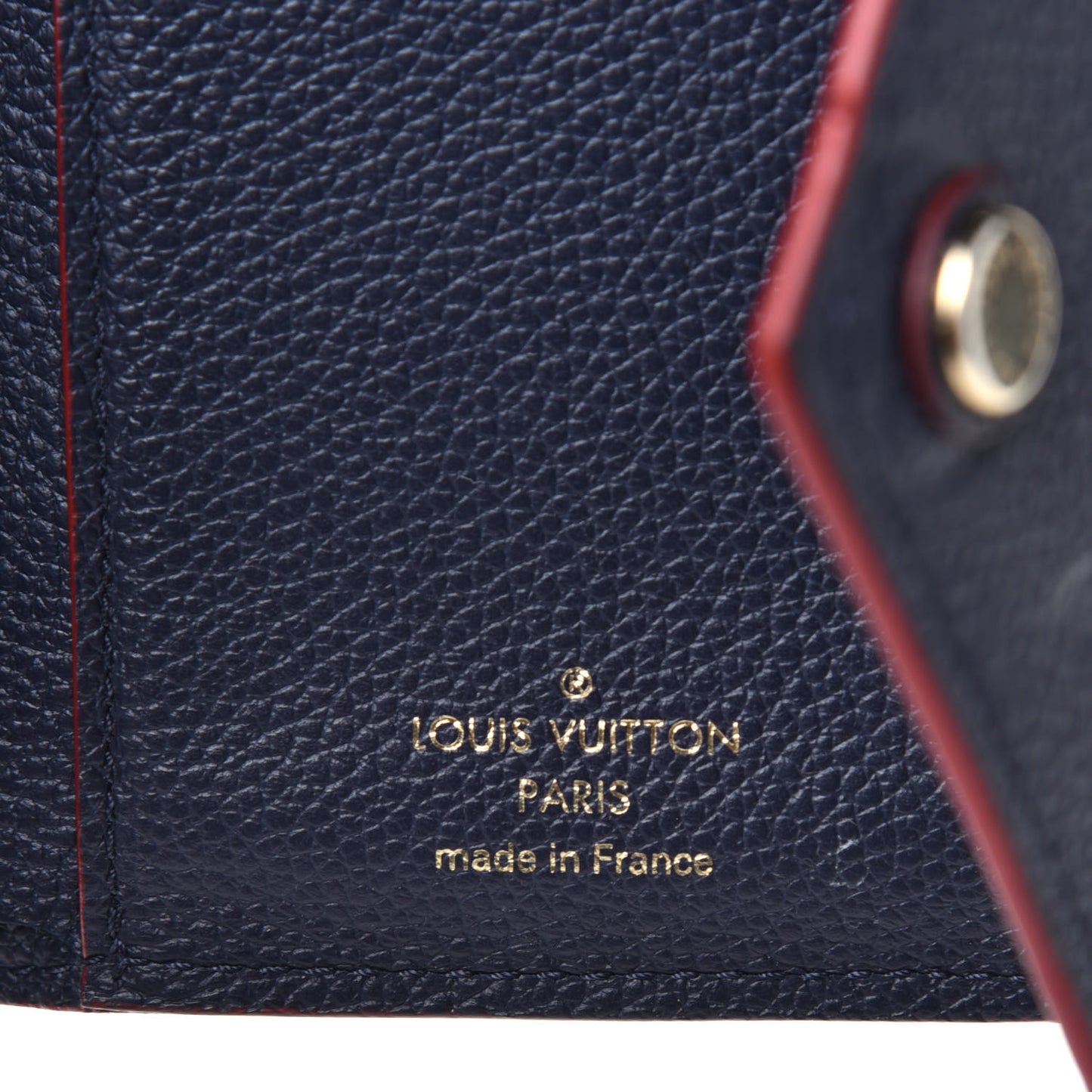 Empreinte Victorine Wallet Marine Rouge