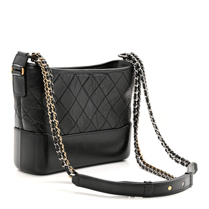 Chanel Aged Calfskin Quilted New Medium Gabrielle Hobo Black 3 of 11