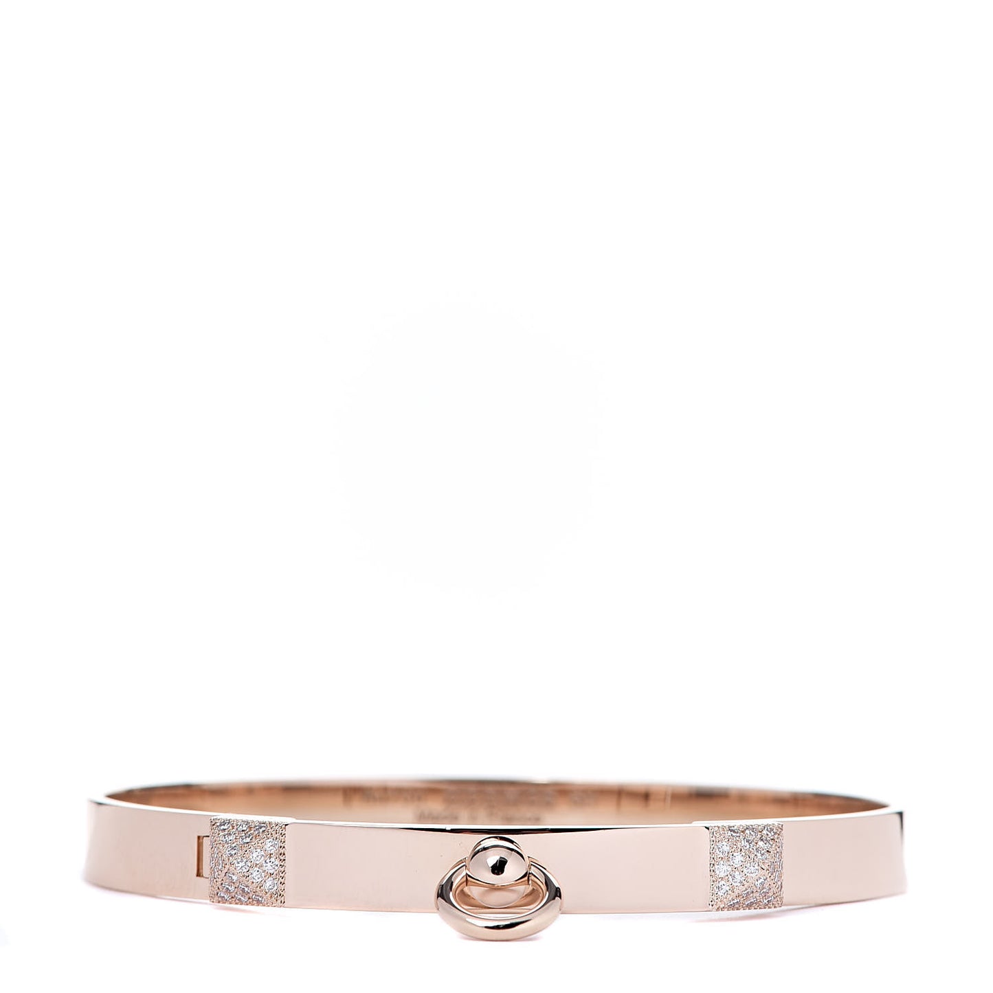 18K Rose Gold Diamond PM Collier De Chien Bracelet SH